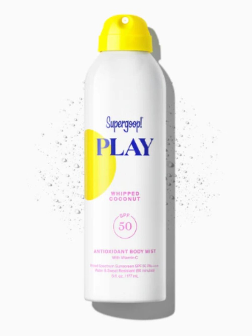 NWT Supergoop PLAY Antioxidant Body Mist SPF 50 with Vitamin C Whipped Coconut 6